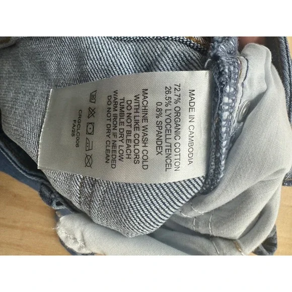 Quince Bella Stretch Relaxed Straight Jeans Atlantic Blue Organic Cotton Size 30 - Picture 3 of 7